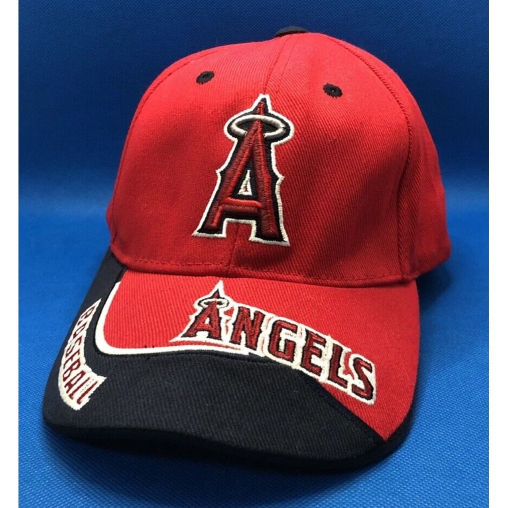 Anaheim Angels Hat MLB Strapback Baseball Red American Casuals Adjustable Cap